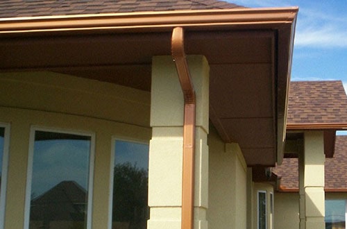 Copper Painted Gutters